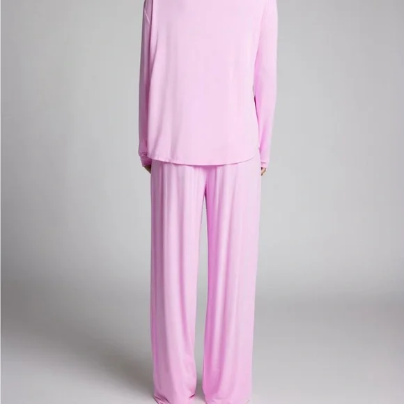 Cmfrt Women's Luna Lounge Pink PJ Set-size XS - Picture 3 of 8